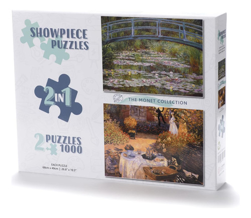 Colección Showpiece Puzzles De 2 X 1000 Piezas (monet)