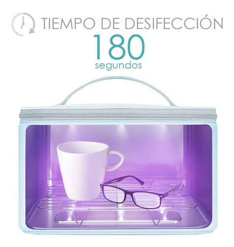 Imagen 3 de 9 de Bolso Esterilizador De Luz Uvc 59s Desinfección Sin Líquidos