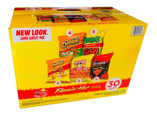 Flamin Hot Mix 30 Bolsas Cheetos Flamin Doritos Funyuns