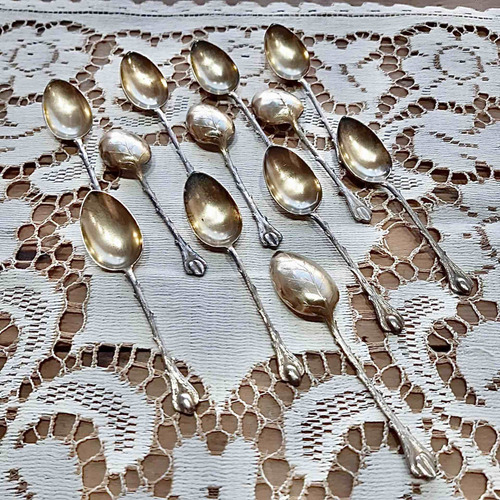 Antiguas Cucharitas De Café De Plata Lappas - Precio Por 6