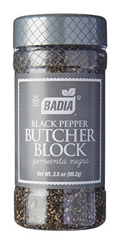 Badia Pimienta Negro Del Bloque De Carnicero 3,5 Oz Pack De 