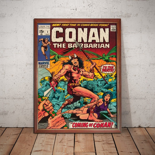 Conan El Barbaro Numero 1 (marvel 1970) Tapa Comic En Cuadro