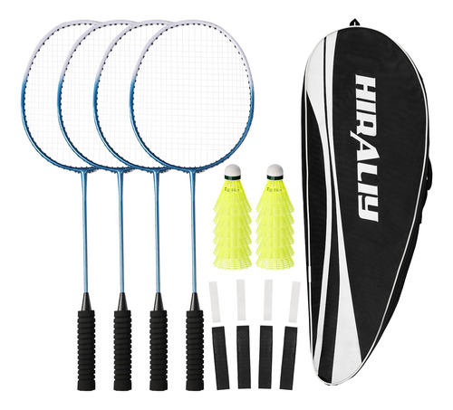 Hiraliy Juego De 4 Raquetas De Bdminton Para Juegos De Patio