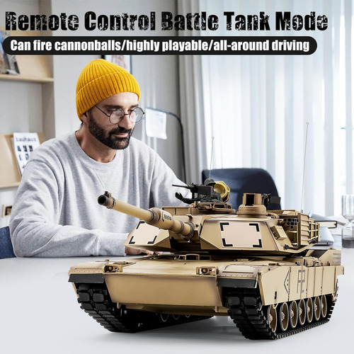 Rc Tanques Us M1a2 Abrams Ejército Tanque, Henglong 1: 16...