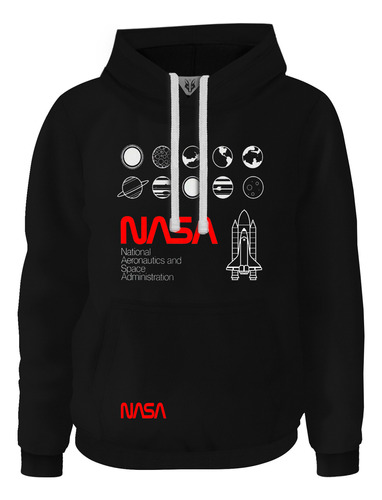 Hoodie Buzo Buso Sudadera Nasa Logo