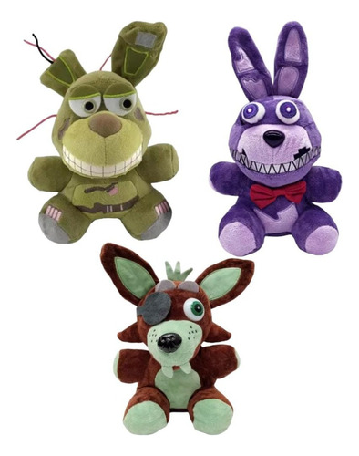 Pack 3 Peluches Five Nights At Freddys Colección Exclusiva