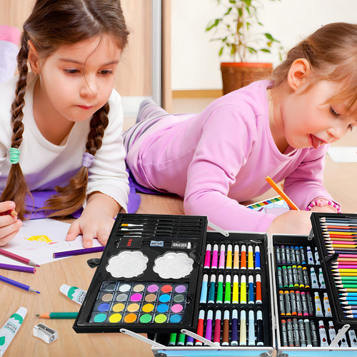 Set De Arte 145pcs Dibujo Profesional Niños Maletin Aluminio
