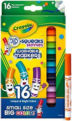 Marcadores Lavables Crayola, Kit Pip Squeaks Skinnies X16u