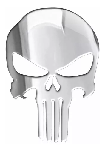 Adesivo Punisher Justiceiro 20x14cm cor preta