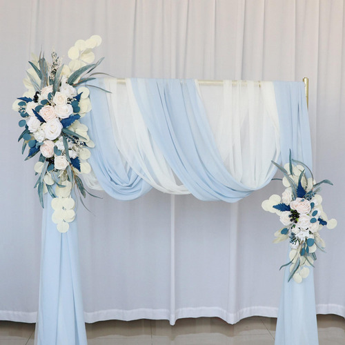 2x Flores Artificiales Swag Puerta Corona Telón De Fondo