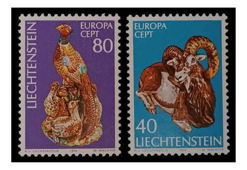 Liechtenstein Tema Europa 1976 Nv. Mint. Yv. 585/86