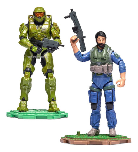 Halo Figura Master Chief Con Rifle + The Pilot Original