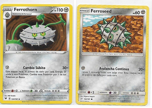 Pokémon Ferrothorn 124/185 Uncommon.