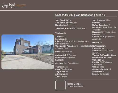 Casa Venta Barrio San Sebastián - Area 10 - 3 Dormitorios - #id 2748