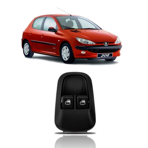 Interruptor Vidro Dianteiro Peugeot 206 2000 A 2009 Le Duplo