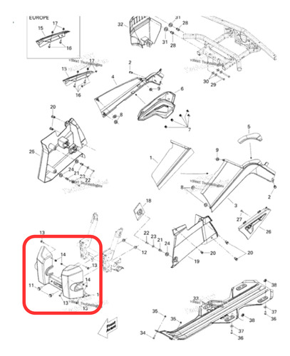 Can-am Plastico Frontal Outlander 2010-2014 705003496