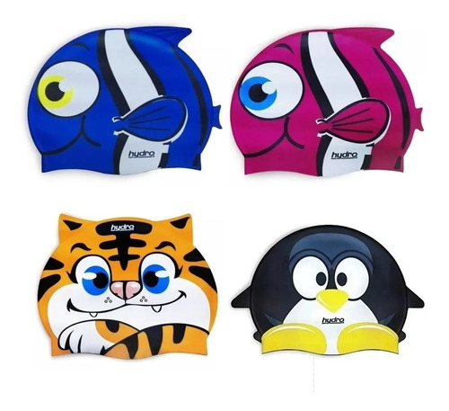 Gorra Natacion Silicona Niño Animales Hydro ® Pez, Pinguino