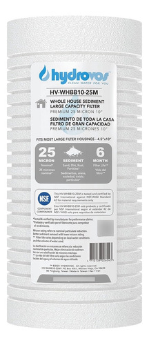 Hv-whbb10-25m Filtro De Agua Para Toda La Casa De Gran Capac