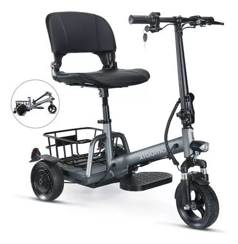 AWJ Scooter de Movilidad eléctrico Plegable de 3 Ruedas - Triciclo