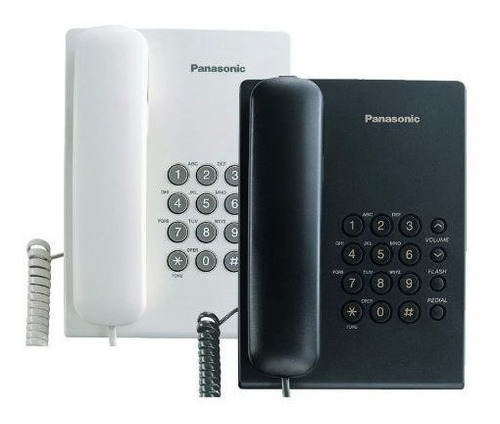 Teléfono Panasonic KX-TS500 fijo - color negro