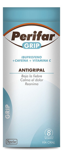 Perifar® Grip 8 Comprimidos - Antigripal + Cafeína + Vit C