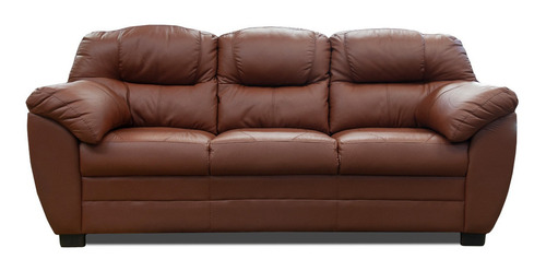 Sofa De Piel - Toscana - Conforto Muebles Color Terracota