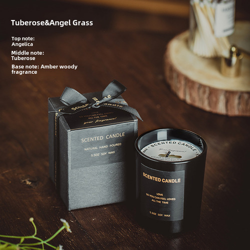 Vela Aromática De Cera De Soja Con Aroma A Nardo Y Hierba De