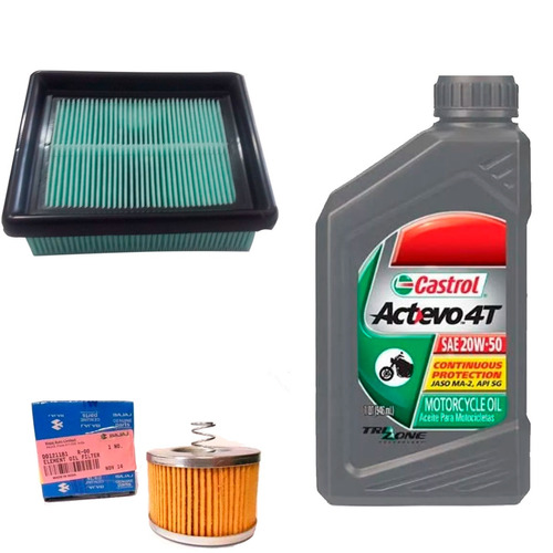 Kit Service Original Ns 150 Filtros Castrol Actevo Fas Motos