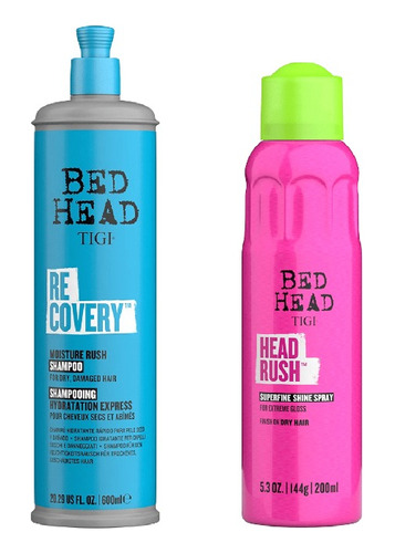 Tigi Bed Head Recovery Sh + Ac 400 Ml + Spray Headrush 200ml