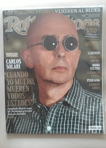 Revista Rolling Stone Carlos Solari N° 225 Diciembre 2016