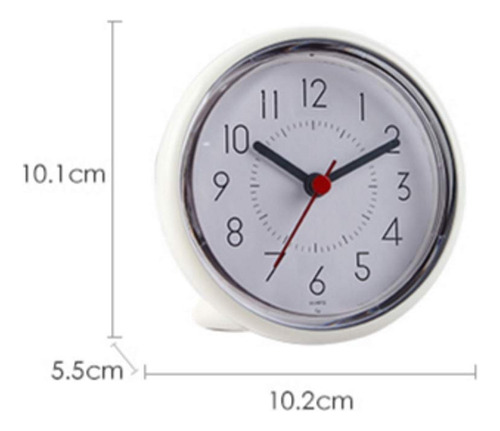. Reloj De Pared For Baño, Impermeable, Con Ventosa,