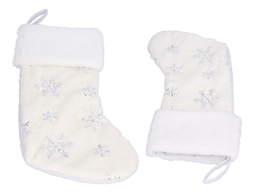 Calcetín Navideño Con Colgante De Poliéster Bordado