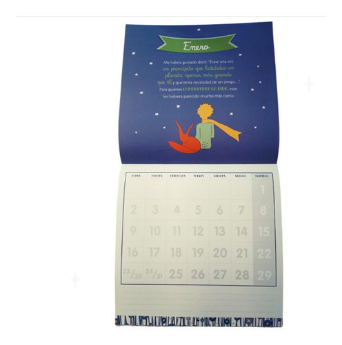 Imagen 2 de 6 de Calendario De Pared El Principito 2023 Mes X Pagina 30x30 Cm