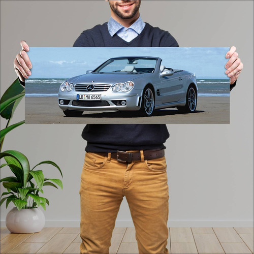 Cuadro 30x80cm Auto 2004 Mercedes Benz Sl 65 Amg 360