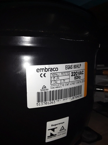 Motor Embraco 1/4 Hp R134a Compresor Hermetico