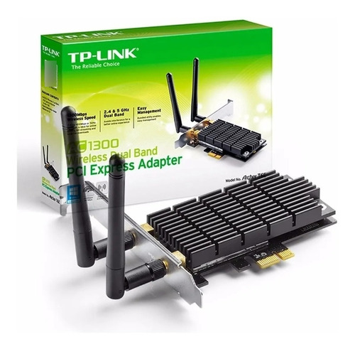 Adaptador Wifi 1300mbps Tp-link 5ghz Ac1300 Archer T6e Pci-e