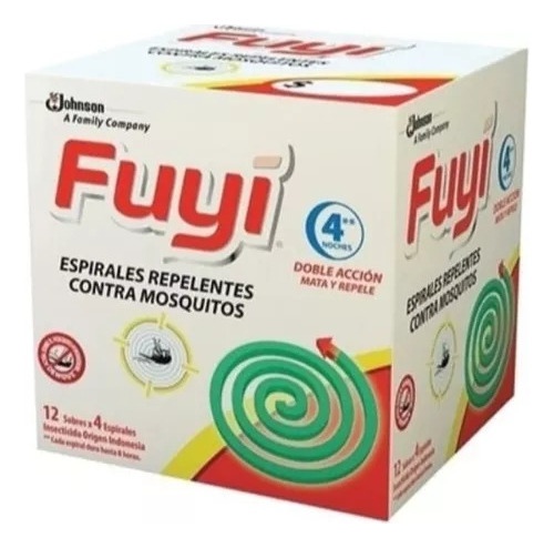 Fuyi Espiral Repelente Insecticida Para Mosquitos Caja X 48u