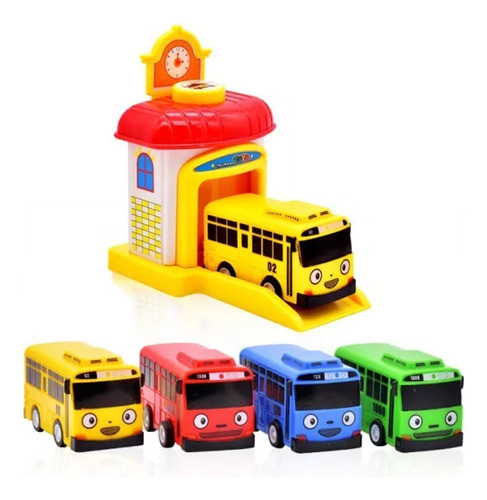 Juego De Juguetes Tayo Anime Car Toy Bus De 4 Piezas ,