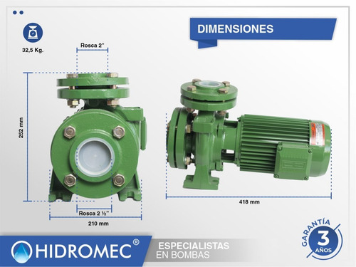 Imagen 6 de 10 de Bomba Centrif. Czerweny 3,5hp 380v Eb-65-50-125-1 Eleva 23mt