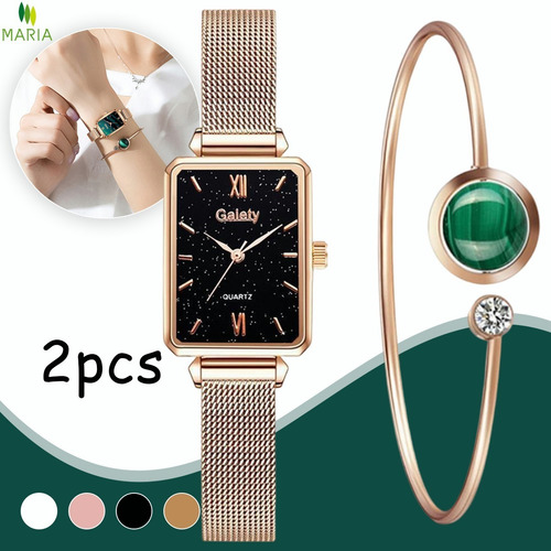 Imagen 1 de 10 de Reloj Para Damas Elegante Mujeres+hermosa De Moda Brazalete