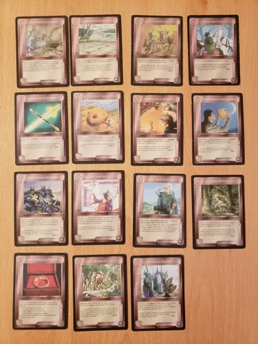195 Cartas Tarjeta Diferentes Señor D Los Anillos Juego Satm (Usado)