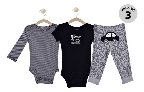 Pantalon Y Pañaleros Carters Negro