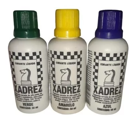 Kit 9 Unid. Corante Líquido Xadrez P/ Tinta A Base D'água