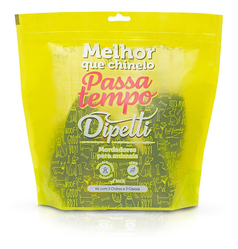 Imagem 2 de 4 de Kit 6 Mordedores Naturais Dipetti 3 Cascos + 3 Chifres