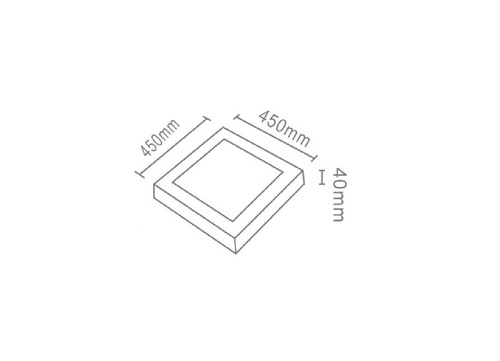 Aplique Panel Plafón Led 36w Cuadrado 45x45 Aluminio Blanco Color Blanco / Luz Calida