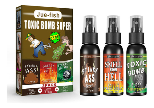 3 Unidades Fart Bomb, Spray Que Fede Brinquedos Fedorentos