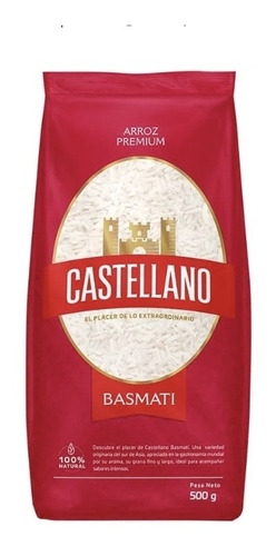 Arroz Castellano Premium Basmati X 500g - Kg a $54