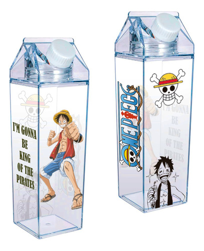 Botella De Agua Carton Leche One Piece Luffy Anime Mugiwaras