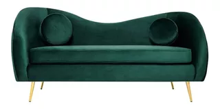 Sofá Salas Modernas Minimalistas Sillones Retro Lounge Color Verde