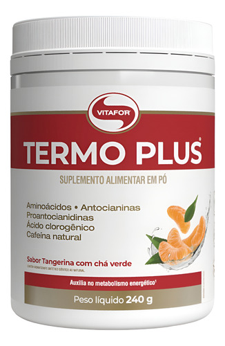 Termo Plus Tangerina Com Chá Verde Vitafor 240g